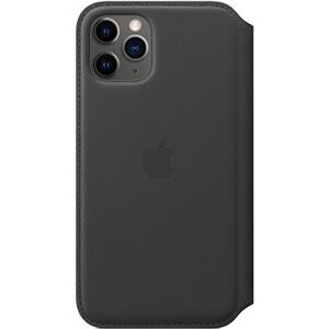 Apple iPhone 11 Pro Kožené puzdro Folio čierne