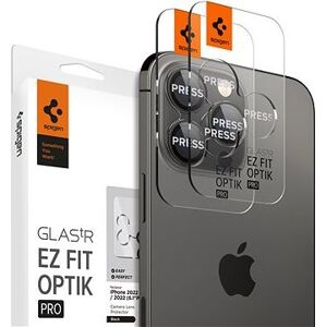 Spigen Glass tR EZ Fit Optik Pro 2 Pack Black iPhone 16 Pro/15 Pro/16 Pro Max/15 Pro Max