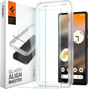 Spigen Glass AlignMaster 2 Pack Clear Google Pixel 6a