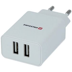 Swissten sieťový adaptér SMART IC 2.1A + kábel lightning MFi 1,2 m biely