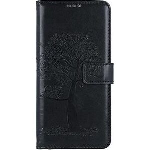 TopQ Pouzdro Xiaomi Redmi Note 12 knížkové Černý strom sovičky 111685