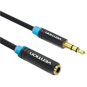 Vention Cotton Braided 3,5 mm Jack Audio Extension Cable 2 m Black Metal Type