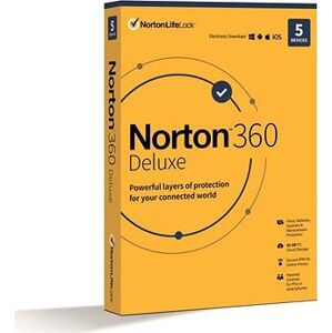 Norton 360 Deluxe 50 GB, VPN, 1 používateľ, 5 zariadení, 24 mesiacov (elektronická licencia)